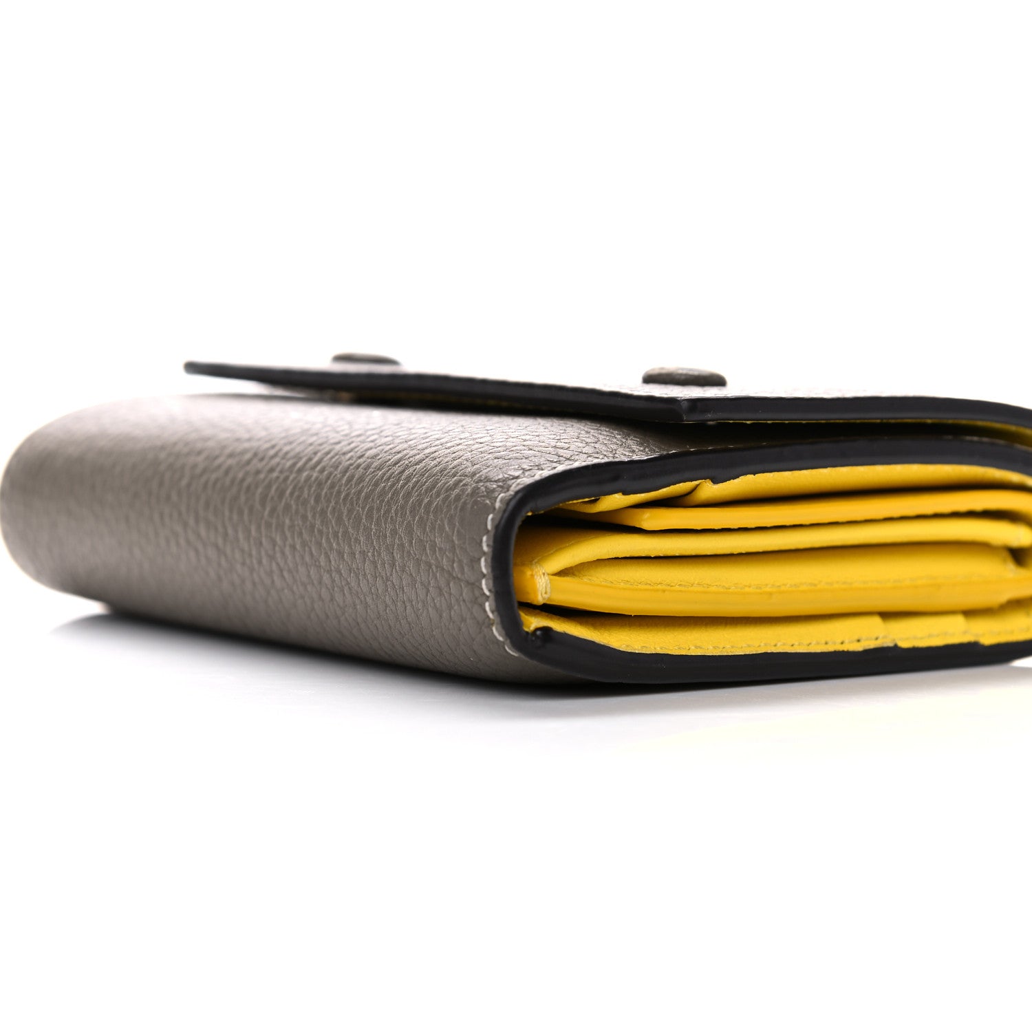 Celine Drummed Calfskin Small Multifunction Folded Wallet Souris 9 of 20