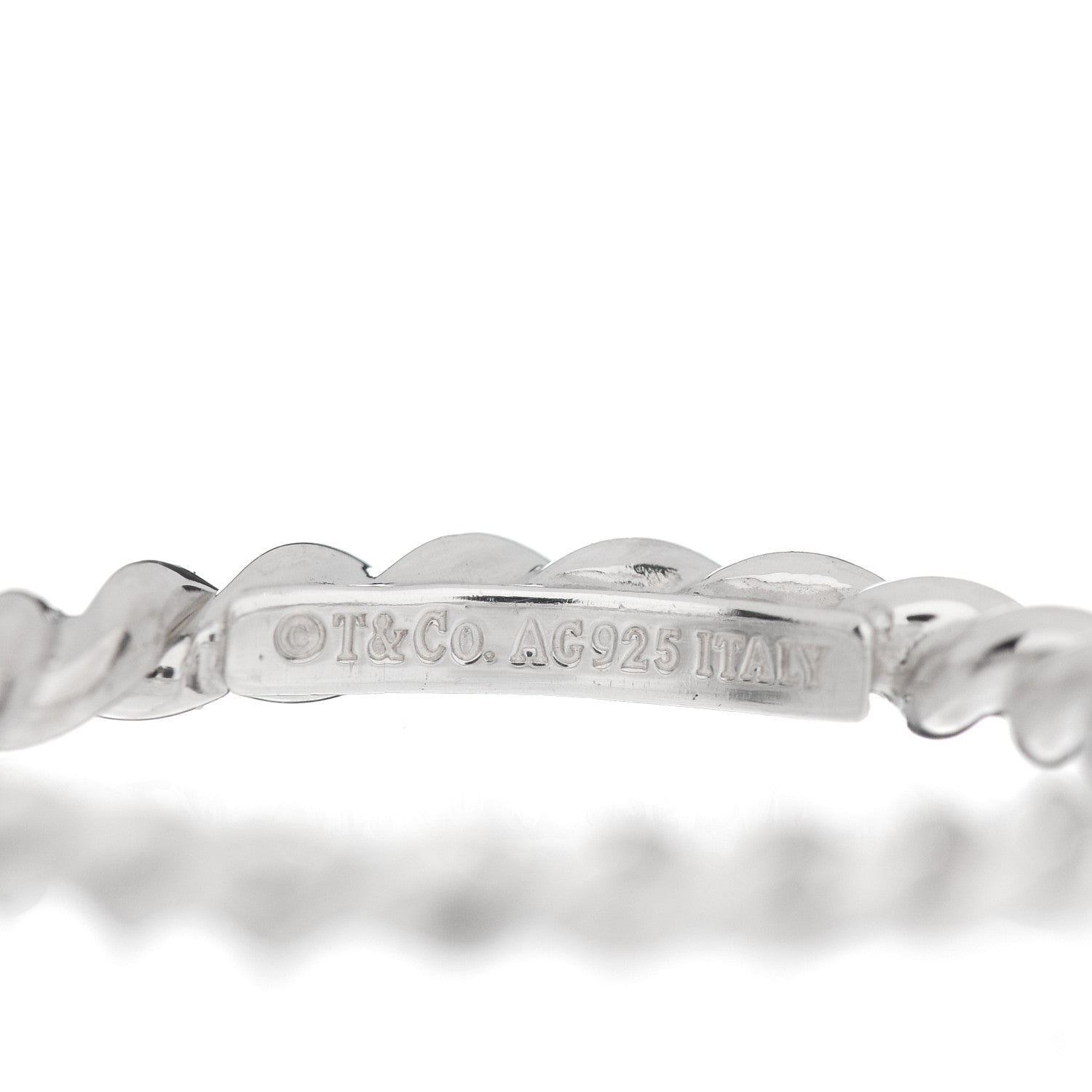 Tiffany Sterling Silver Twist Rope Ring 49 5 4 of 4