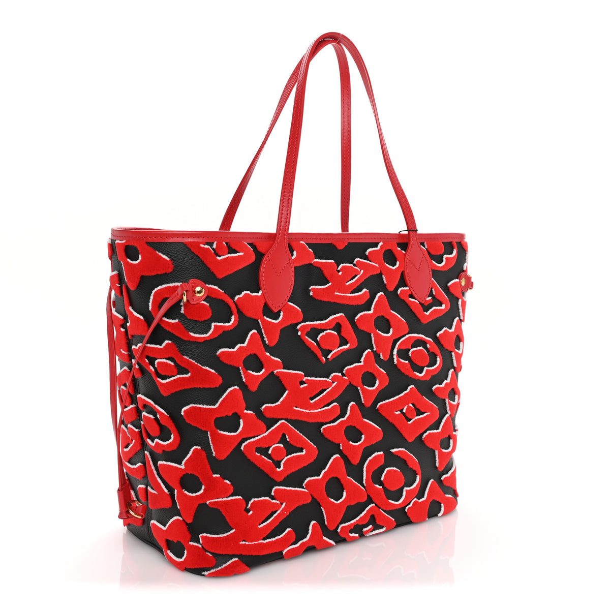 X UF Tufted Monogram Neverfull MM Black Red