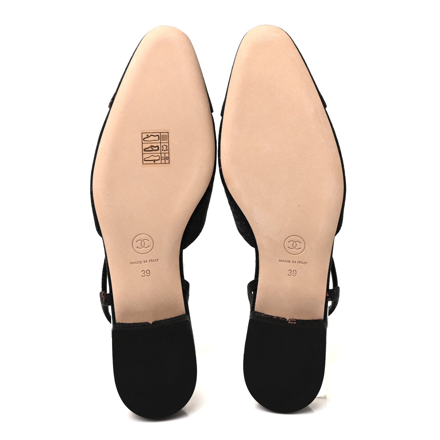 Denim Cap Toe Denim Mood Slingback Flats 39 Black Multicolor