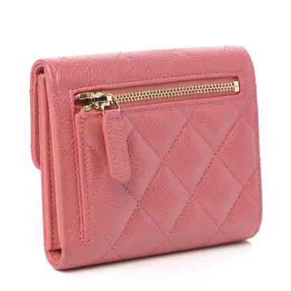 Chanel Caviar Quilted Compact Flap Wallet Pink 3 of 9