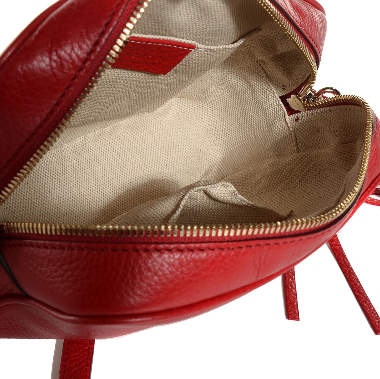 Pebbled Calfskin Small Soho Disco Bag Tabasco Red