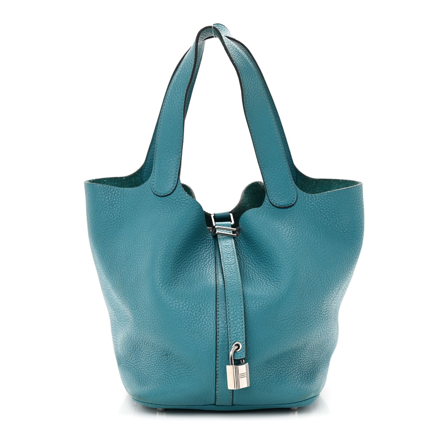 Hermes Taurillon Clemence Picotin Lock 22 MM Turquoise 1 of 14