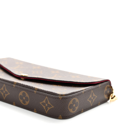 Louis Vuitton Monogram Pochette Felicie Chain Wallet Fuchsia 9 of 10