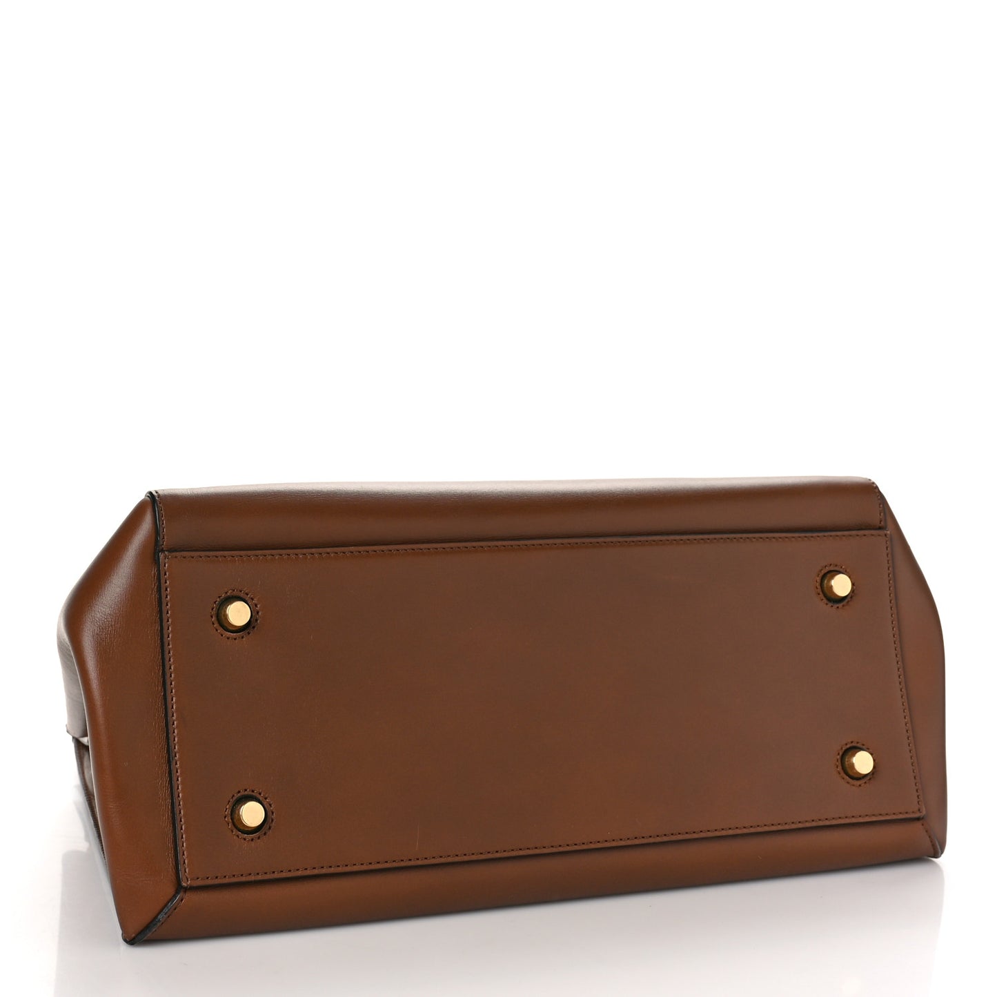 Supple Calfskin Medium Edge Shoulder Bag Brown