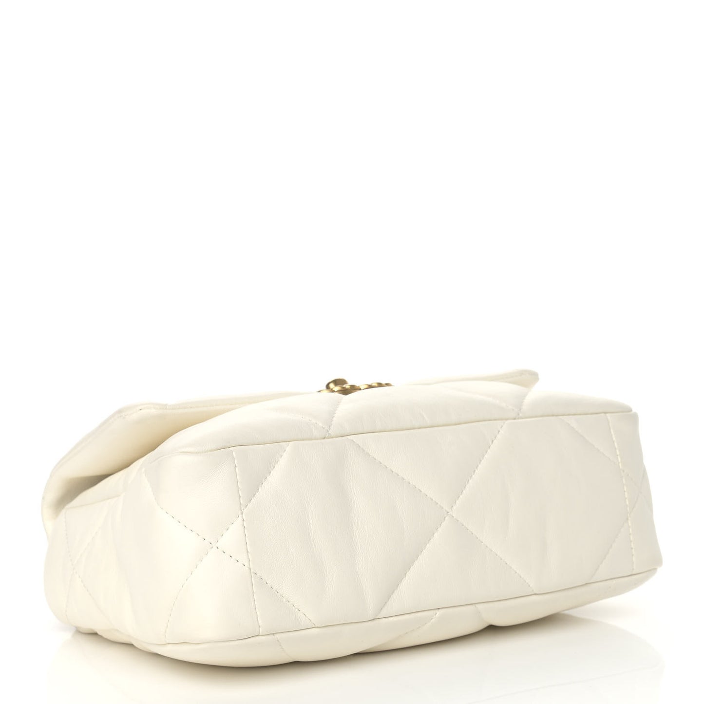 Lambskin Quilted Medium Chanel 19 Flap White