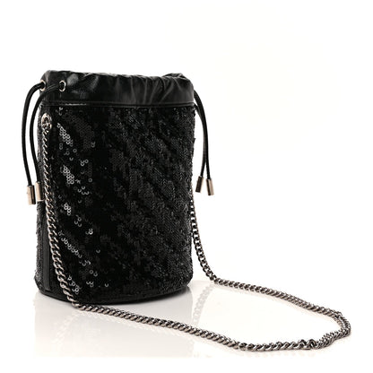 Gucci Sequin Mini GG Marmont 2.0 Bucket Bag  Black 2 of 8