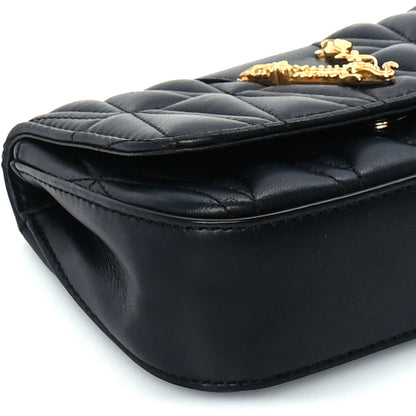 Versace Nappa Quilted Virtus Evening Bag Black 7 of 8