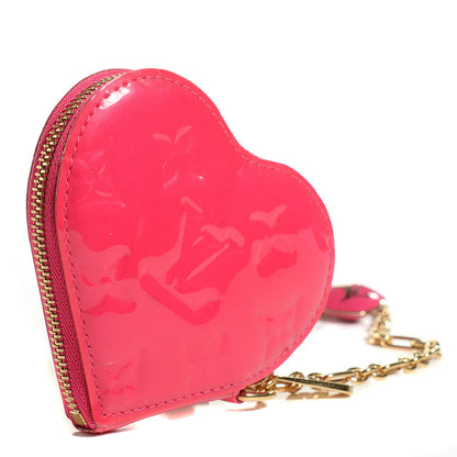 Louis Vuitton Vernis Heart Coin Purse Rose Pop 3 of 7