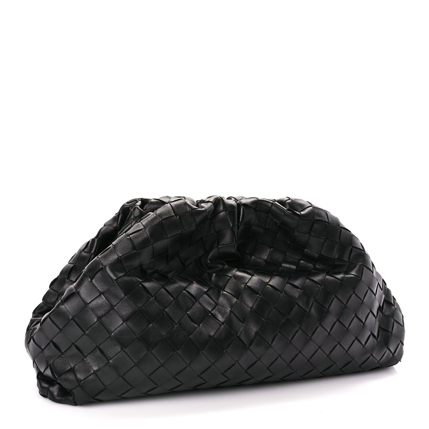 Nappa Maxi Intrecciato The Pouch Oversized Clutch Black