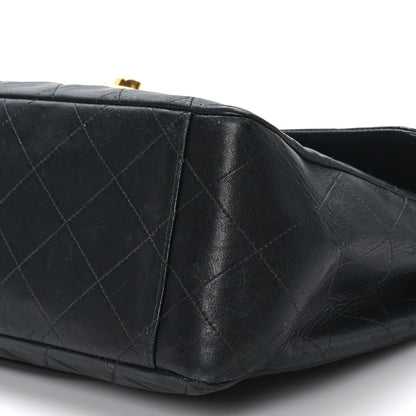Chanel Lambskin Quilted XL Jumbo Single Flap Black 10 of 10