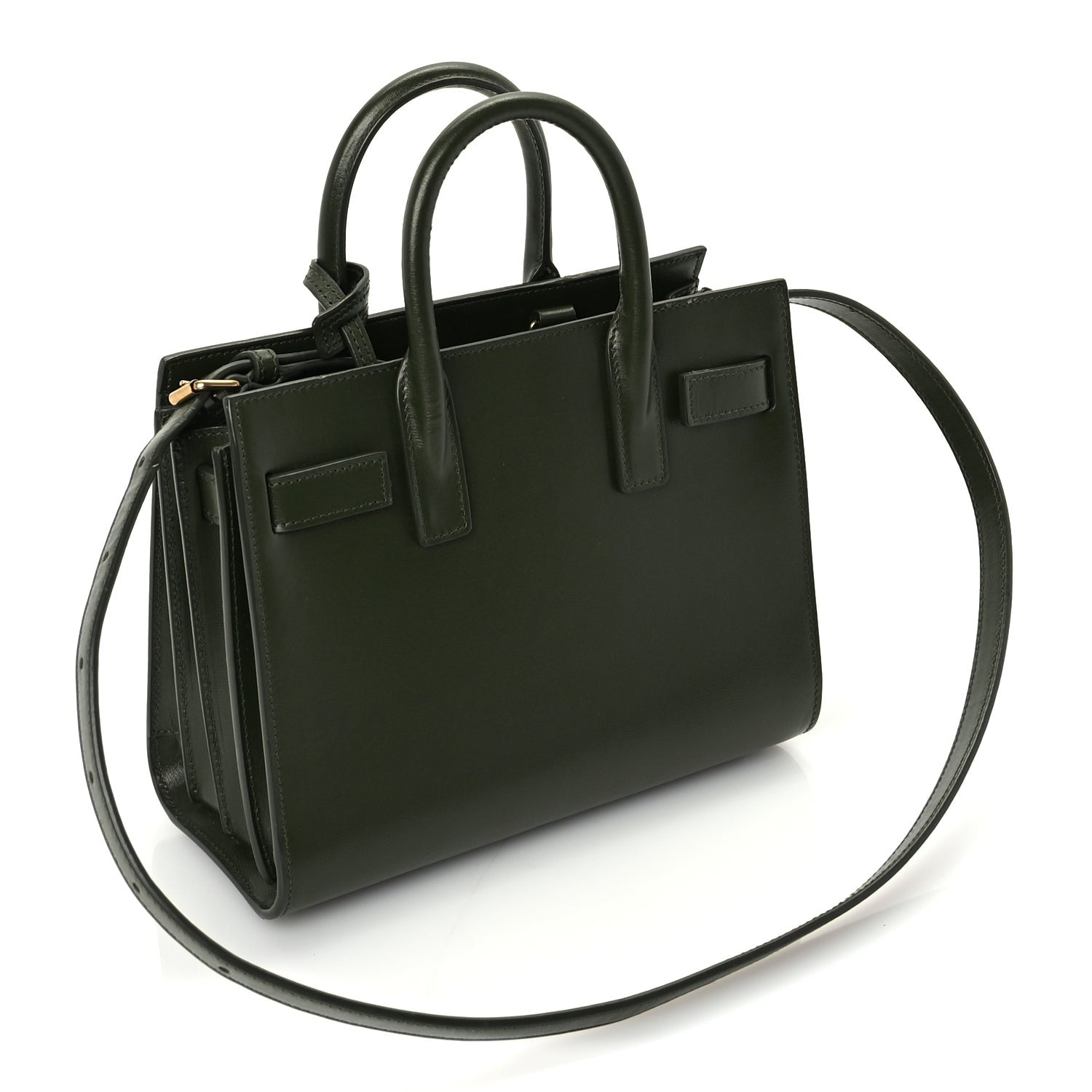 Saint Laurent Calfskin Nano Sac De Jour Green 2 of 9