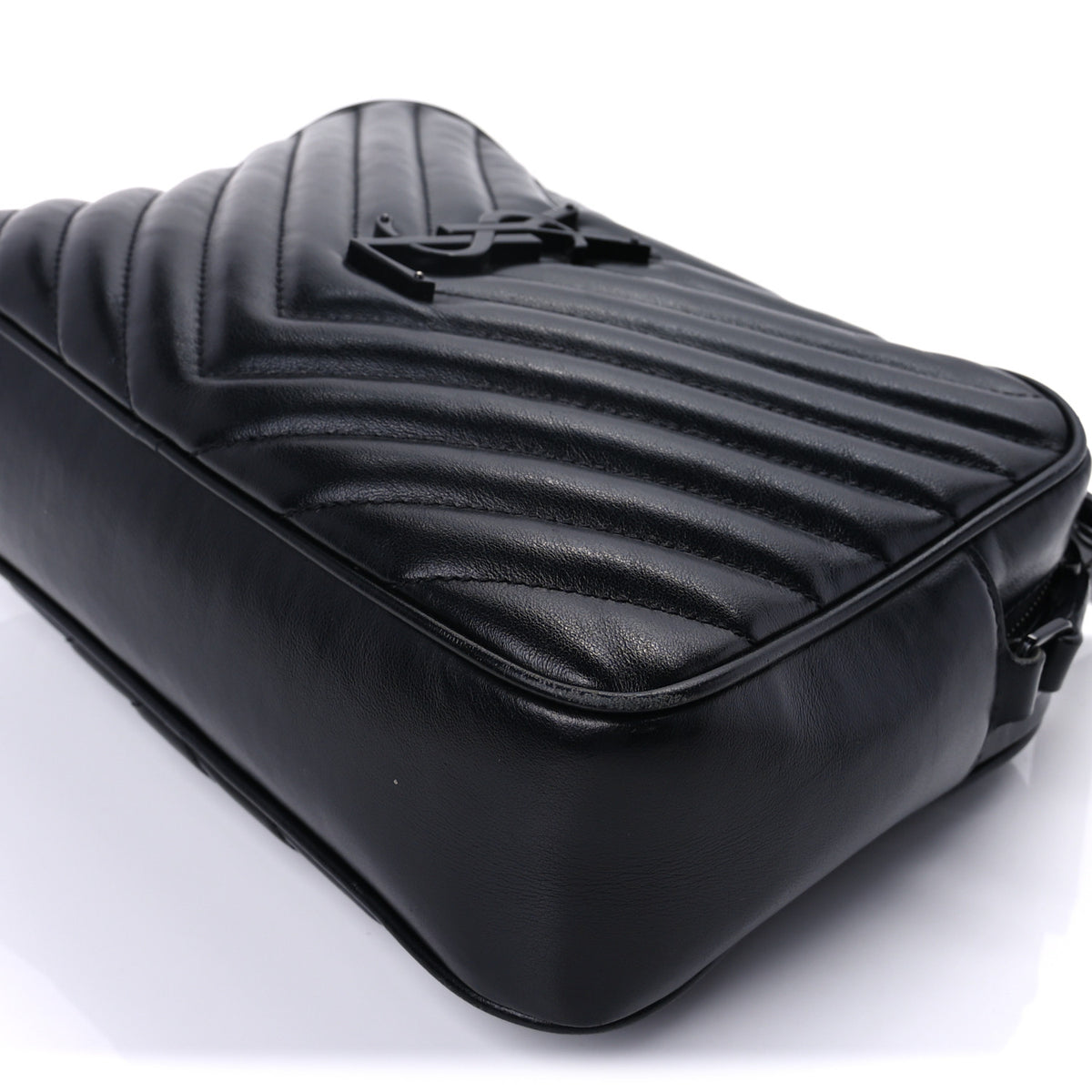 Calfskin Matelasse Monogram Monochrome Lou Camera Bag Black