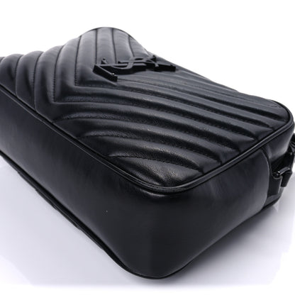 Saint Laurent Calfskin Matelasse Monogram Monochrome Lou Camera Bag Black 8 of 8