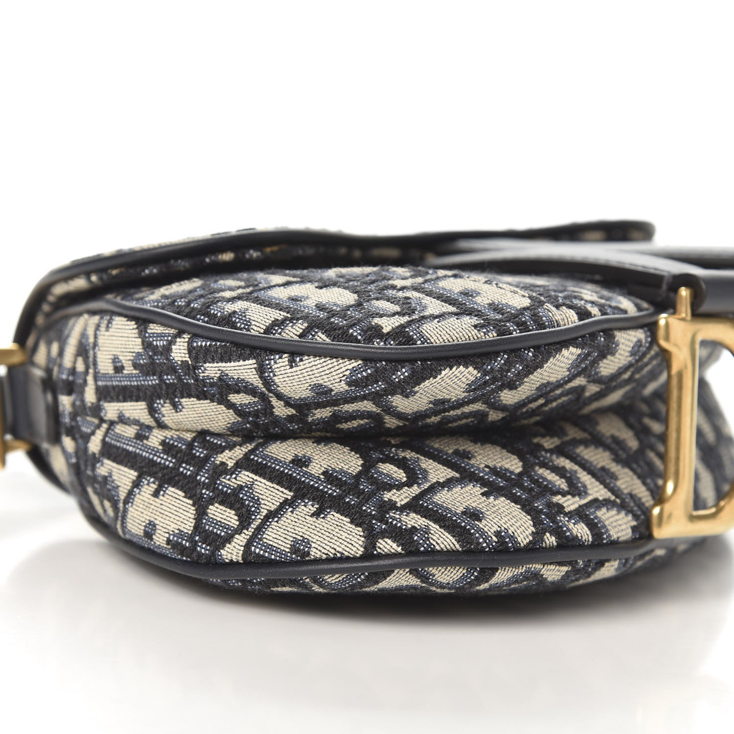 Christian Dior Oblique Mini Saddle Bag Blue 8 of 10