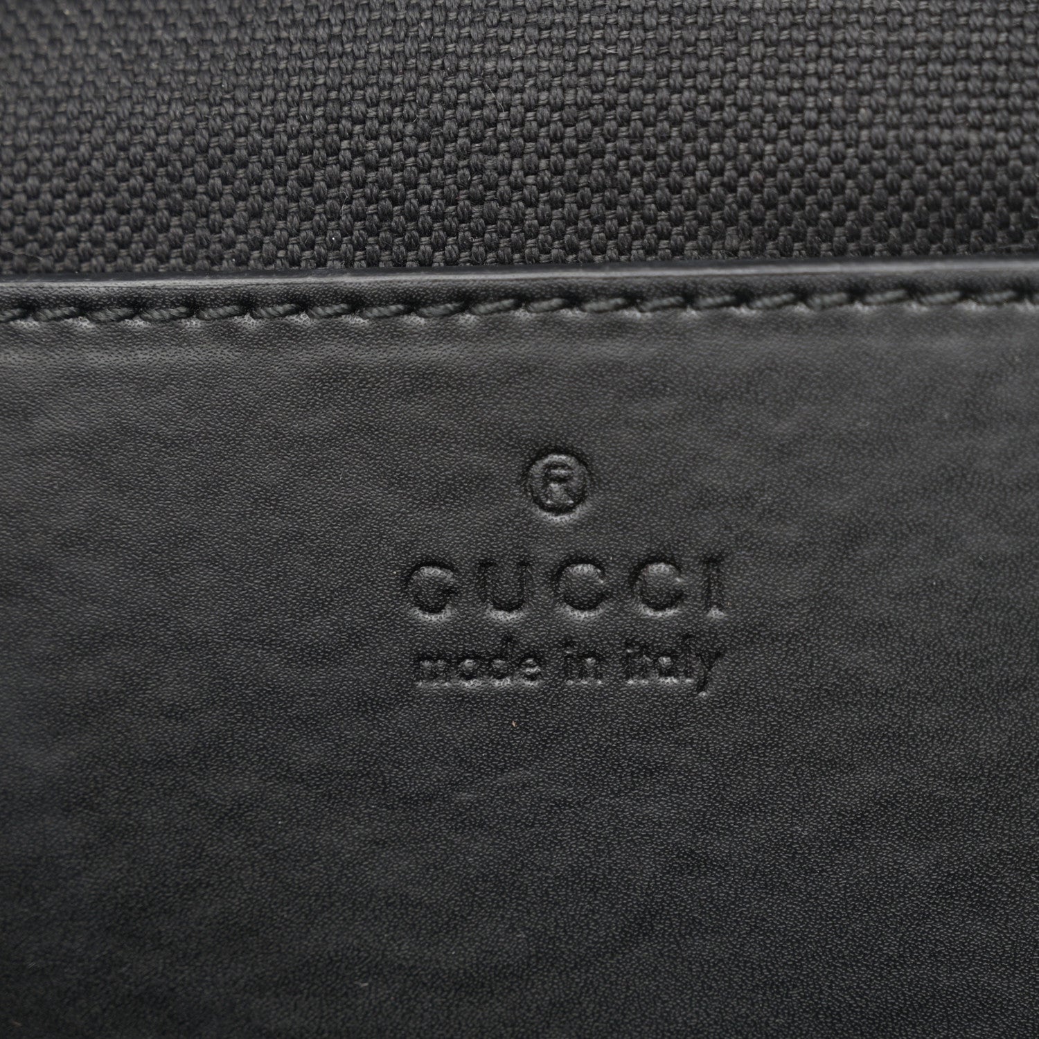 Gucci GG Supreme Monogram Calfskin Web Sling Backpack Black Grey 6 of 10