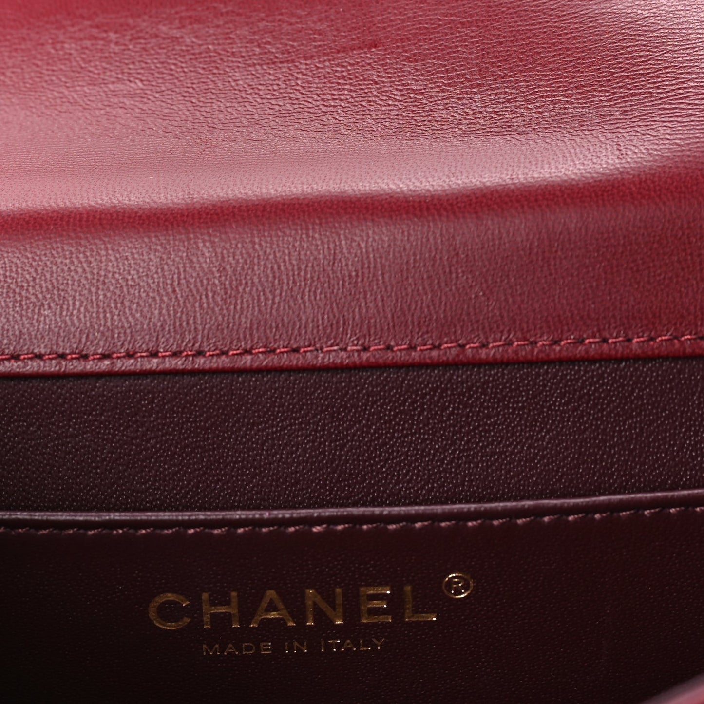 Lambskin Quilted Medium Crossing Times Flap  Red
