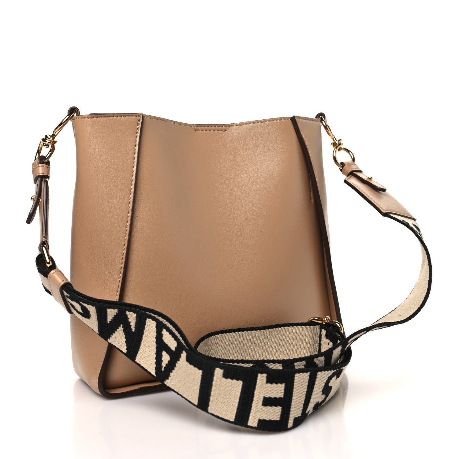 Stella McCartney Eco Alter Nappa Perforated Logo Mini Crossbody Sand 3 of 7