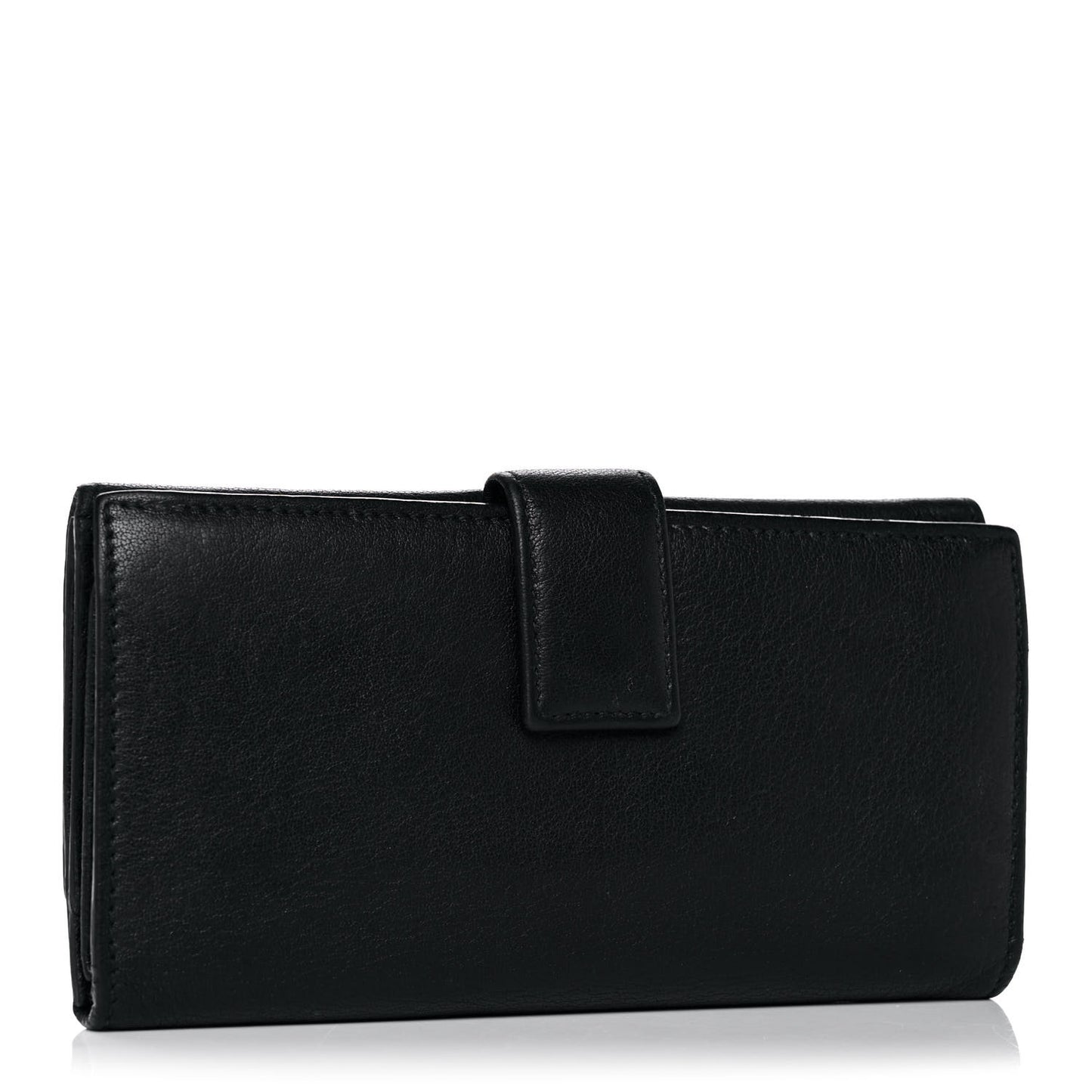Calfskin Skull Continental Wallet Black