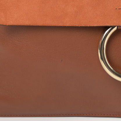 Chloe Suede Calfskin Medium Faye Shoulder Bag Tobacco 13 of 14