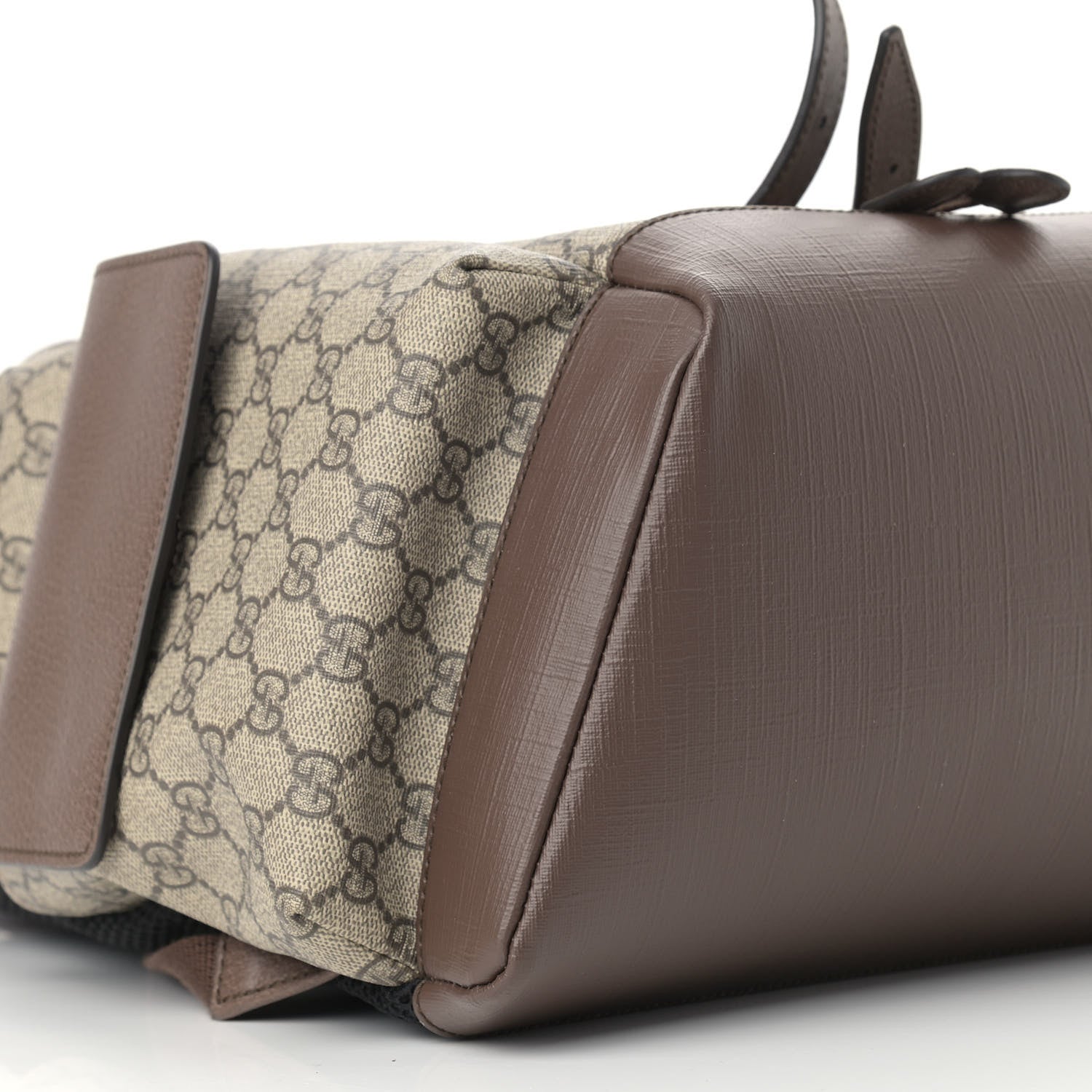 Gucci GG Supreme Monogram Medium Ophidia Double Buckle Backpack Brown 8 of 15