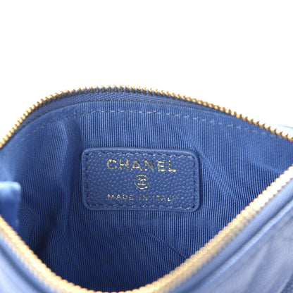 Chanel Caviar Quilted Small Cosmetic Case Blue 8 of 10