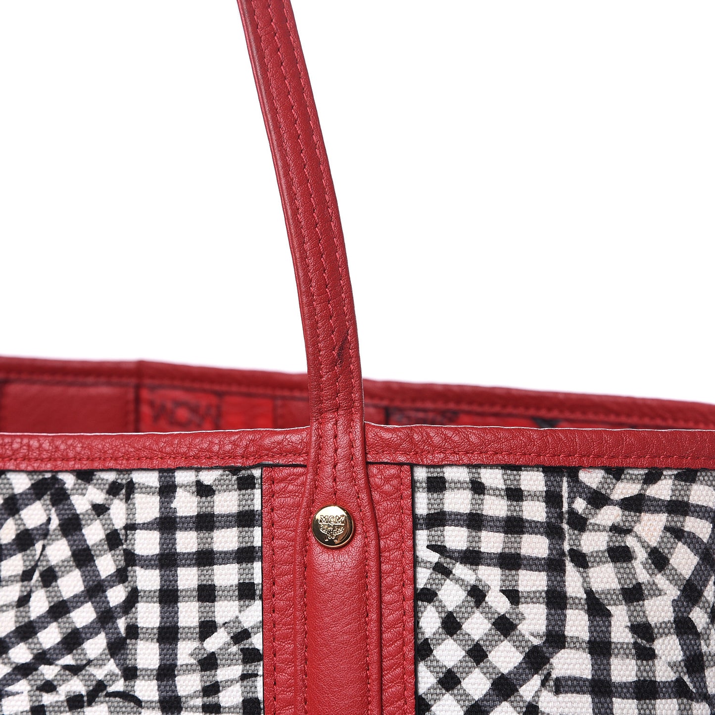 Visetos Medium Liz Reversible Shopper Tote Ruby Red