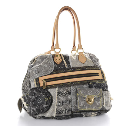 Louis Vuitton Denim Patchwork Bowly Black 3 of 11