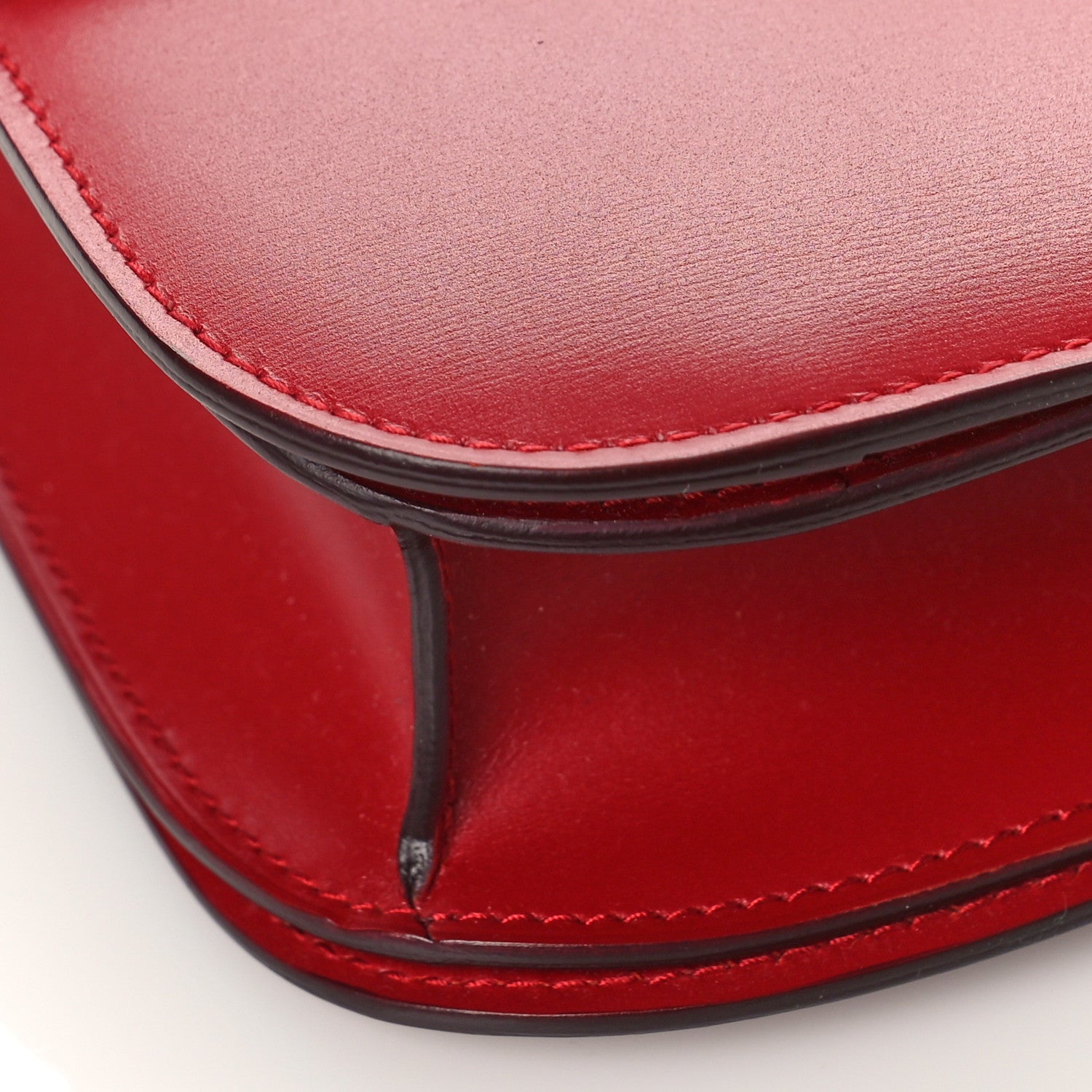 Celine Box Calfskin Medium Classic Box Flap Bag Red 7 of 8