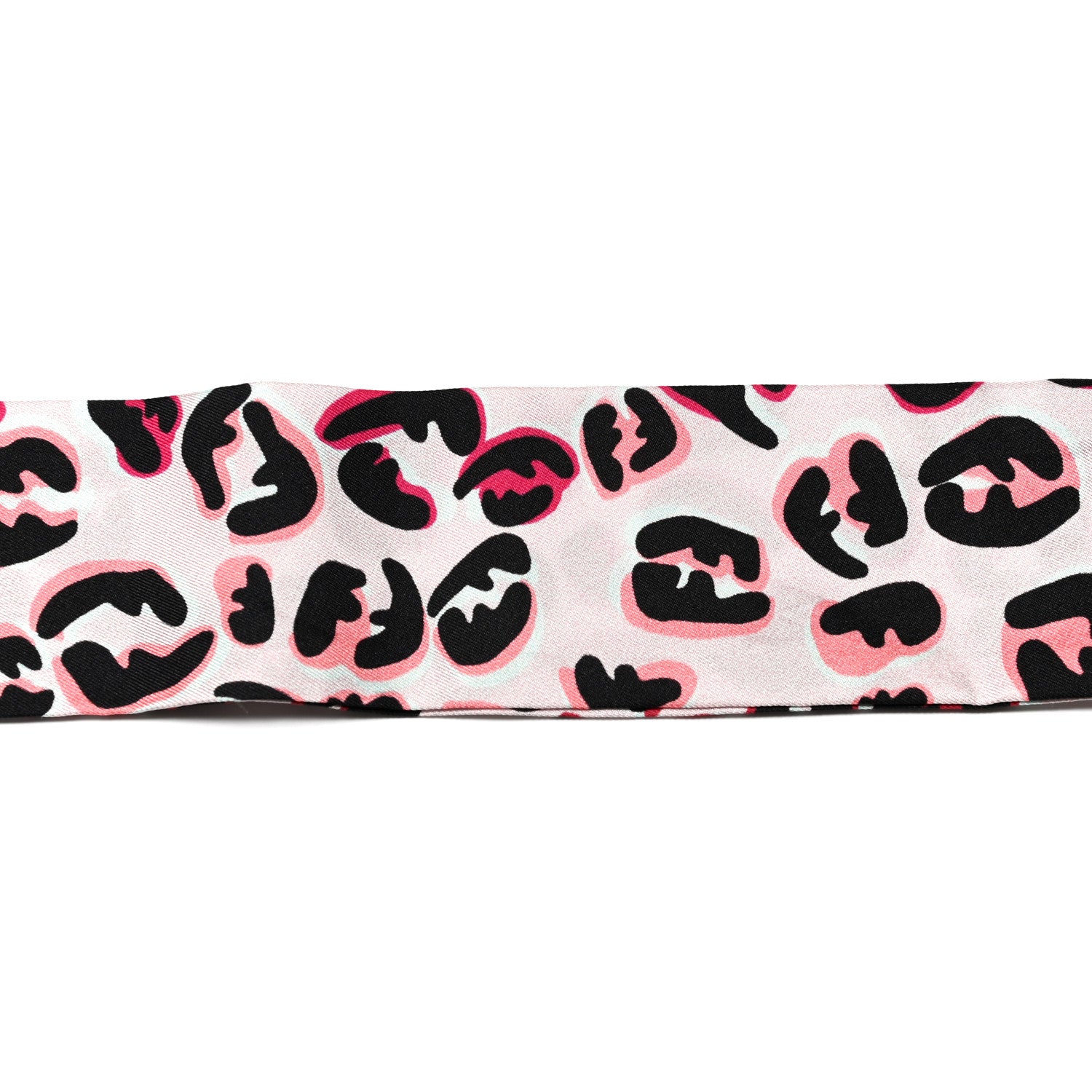 Fendi Silk Logo Print Splash Wrappy Bandeau Red 3 of 3