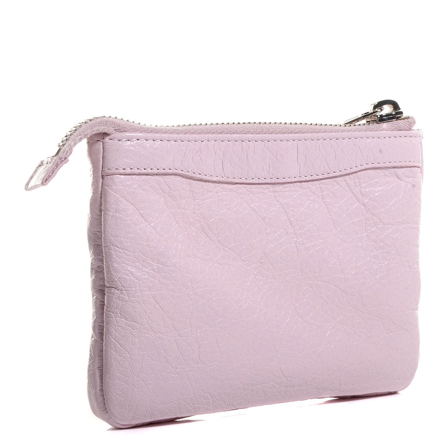 Agneau Giant 12 Silver Hardware M Porte-Monnaie Coin Purse Rose Poudre