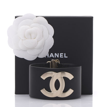 Chanel Calfskin CC Wide Cuff M Black 5 of 5