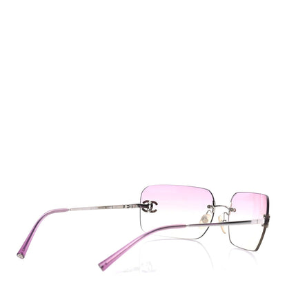 Chanel Metal Crystal CC Logo Sunglasses 4017-D Pink 4 of 6