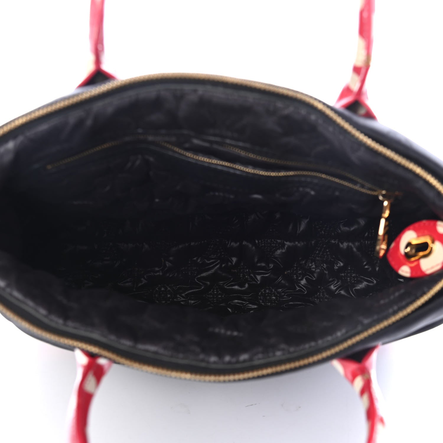 Louis Vuitton Nylon Monogram Kusama Infinity Dots Vertical Lockit Black Red 4 of 5