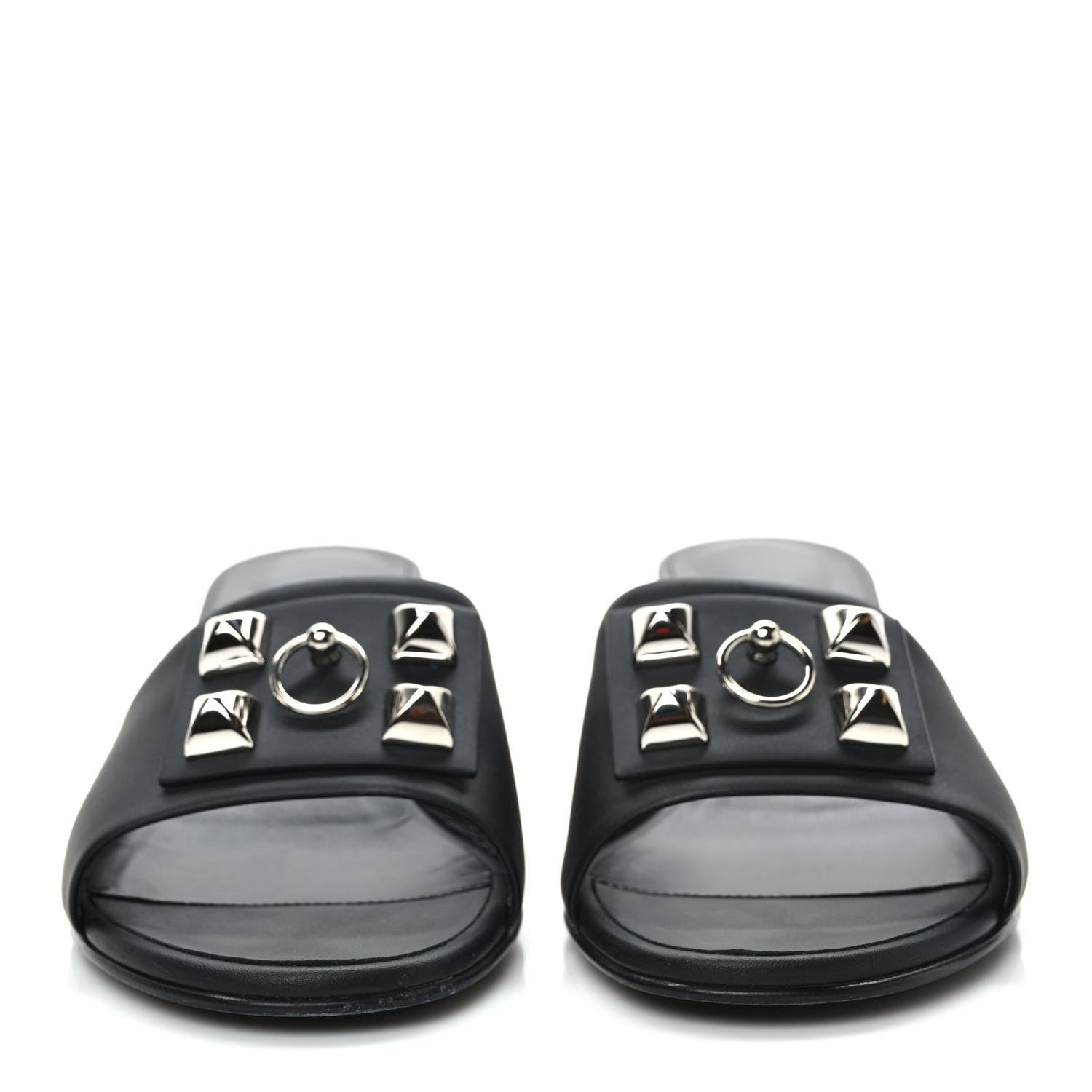 Hermes Calfskin Dreamy Sandals 39 Black 2 of 10