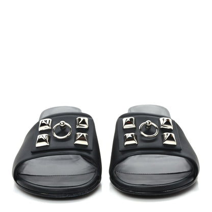 Hermes Calfskin Dreamy Sandals 39 Black 2 of 10