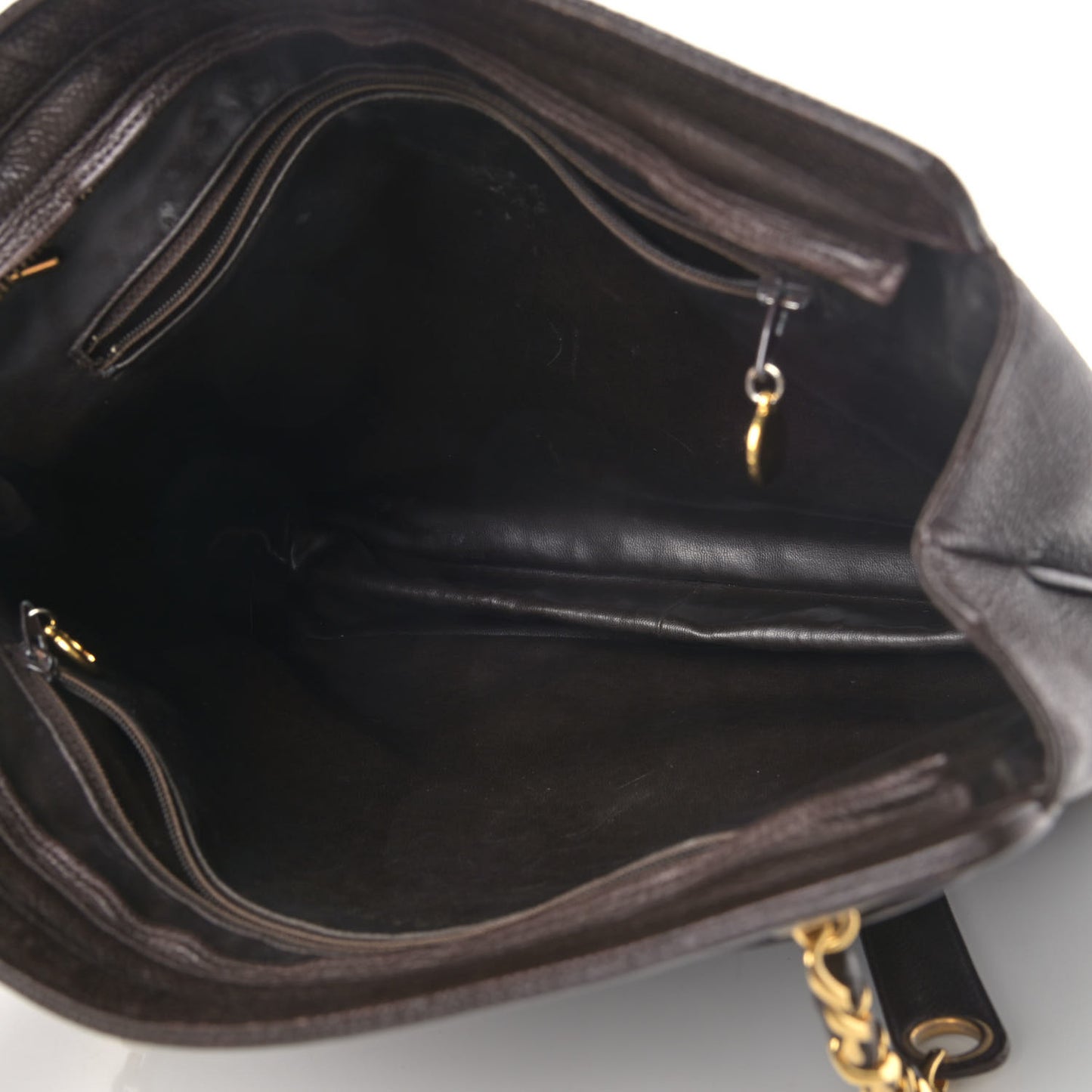 Caviar CC Shoulder Bag Dark Brown