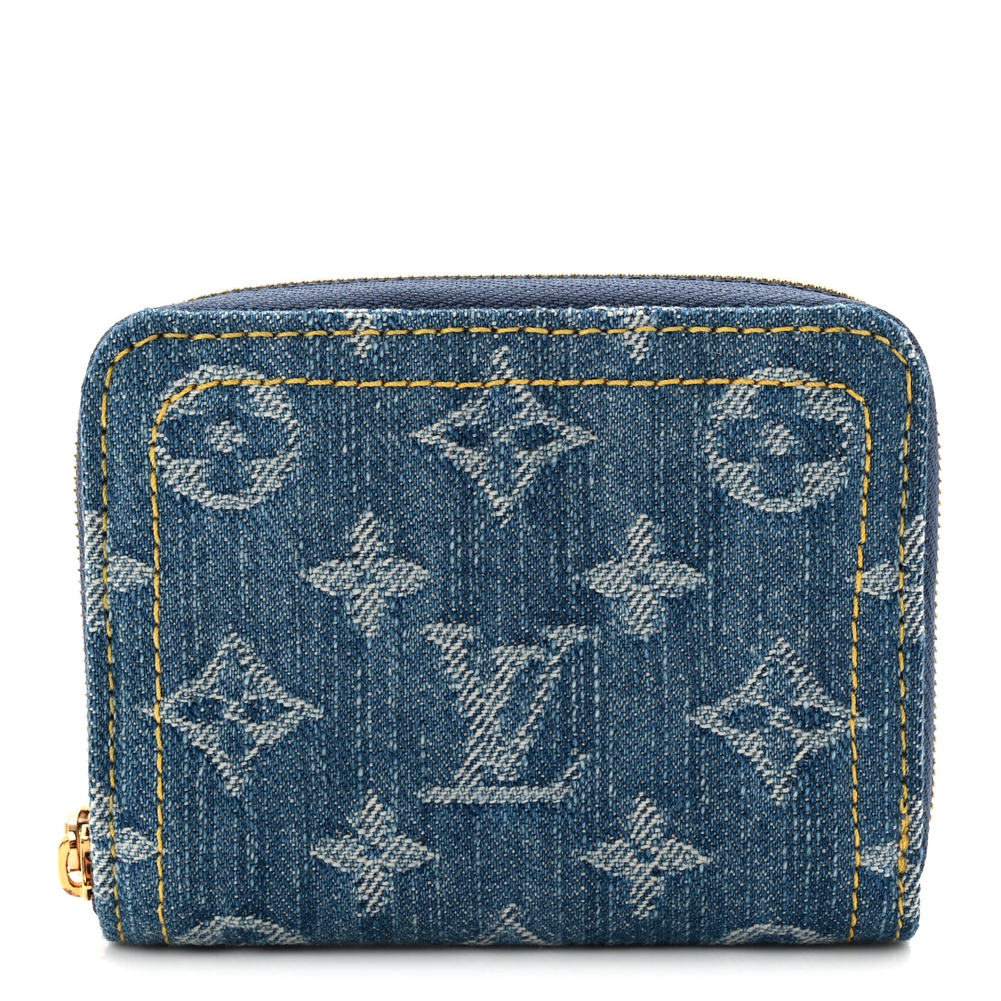 Denim Monogram Zippy Coin Purse Blue