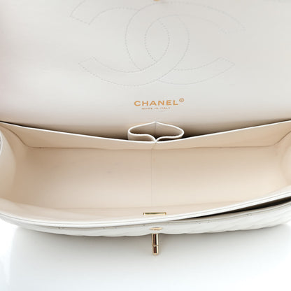 Chanel Caviar Quilted Jumbo Double Flap White 4 of 10
