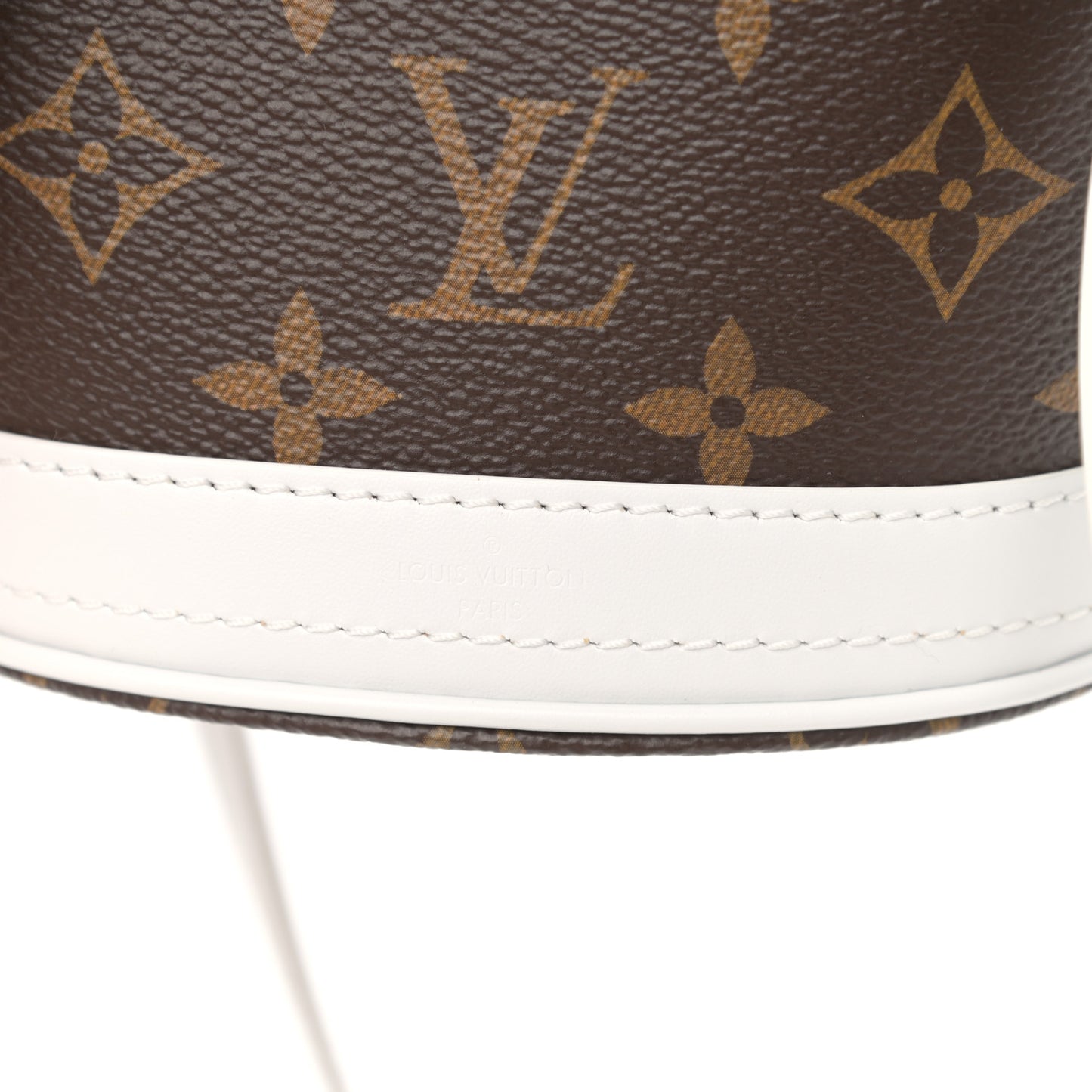 Monogram LV Match Nano Bucket Bag White