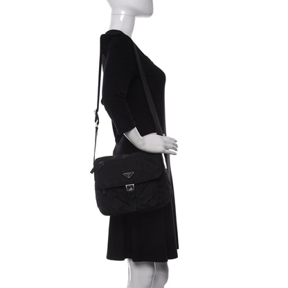 Prada Nylon Vela Messenger Black 2 of 9