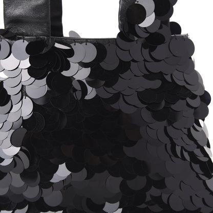 Prada Sequin Paillettes Soft Calf Bag Black 9 of 9