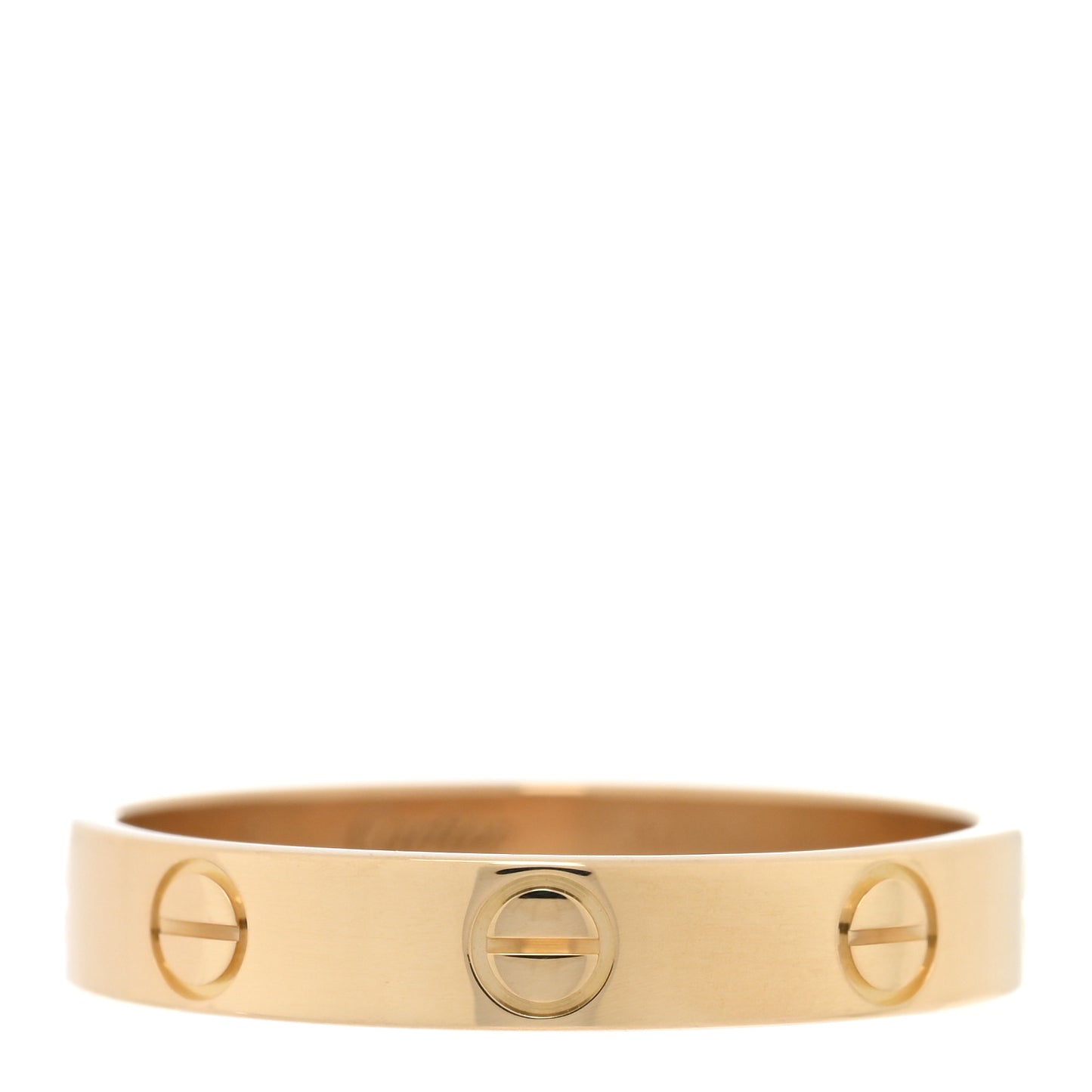 18K Yellow Gold 3.5mm LOVE Wedding Band Ring 56 7.75