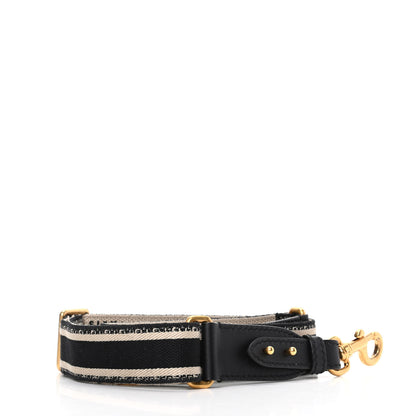 Christian Dior Canvas Embroidered Book Shoulder Strap Black Multicolor 2 of 5