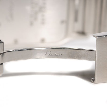 Cartier Stainless Steel 18K Yellow Gold 29mm Santos De Galbee Quartz Watch 7 of 15