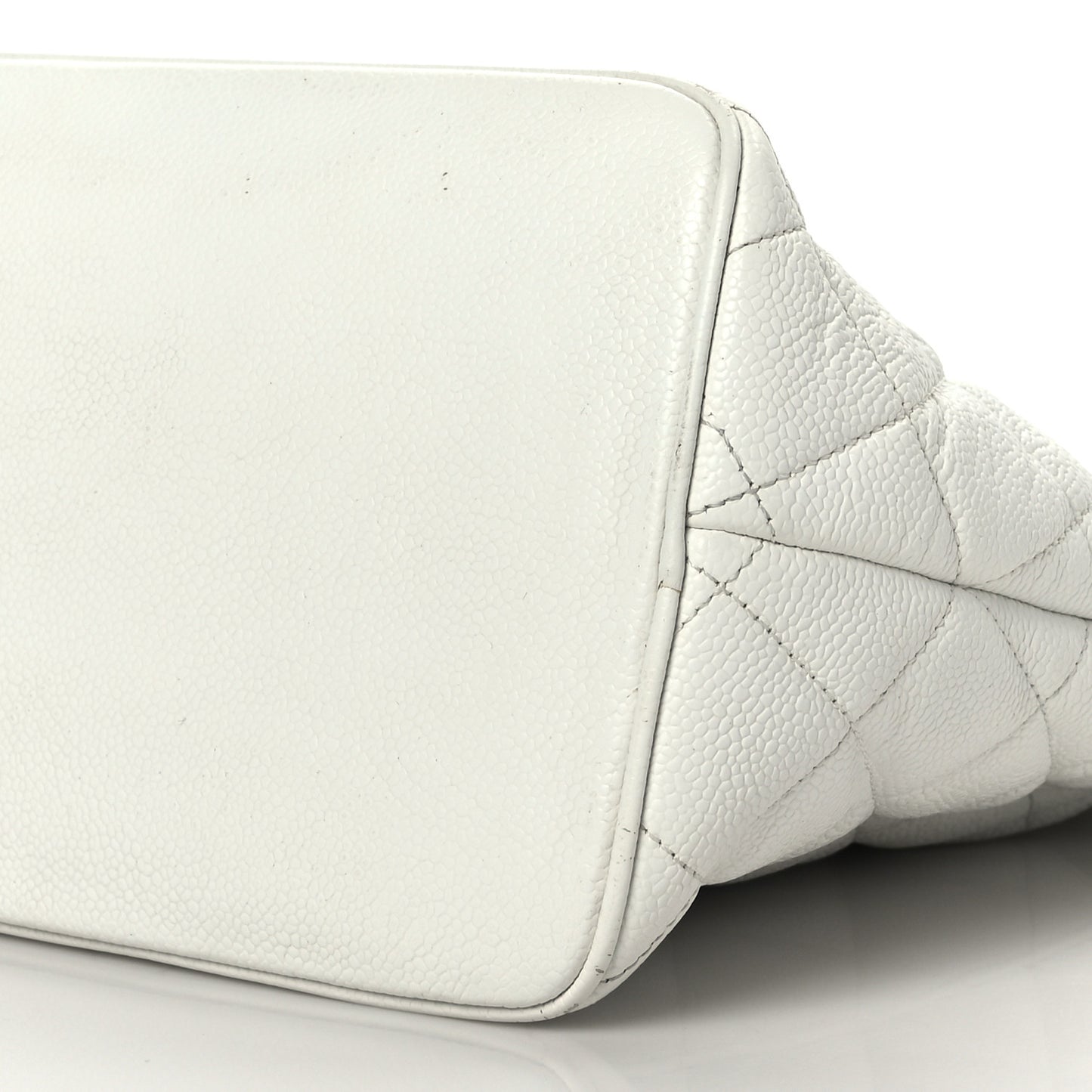 Caviar Quilted Medallion Tote White