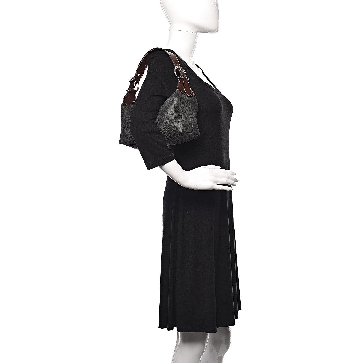 Prada Denim Shoulder Bag Blue 2 of 9