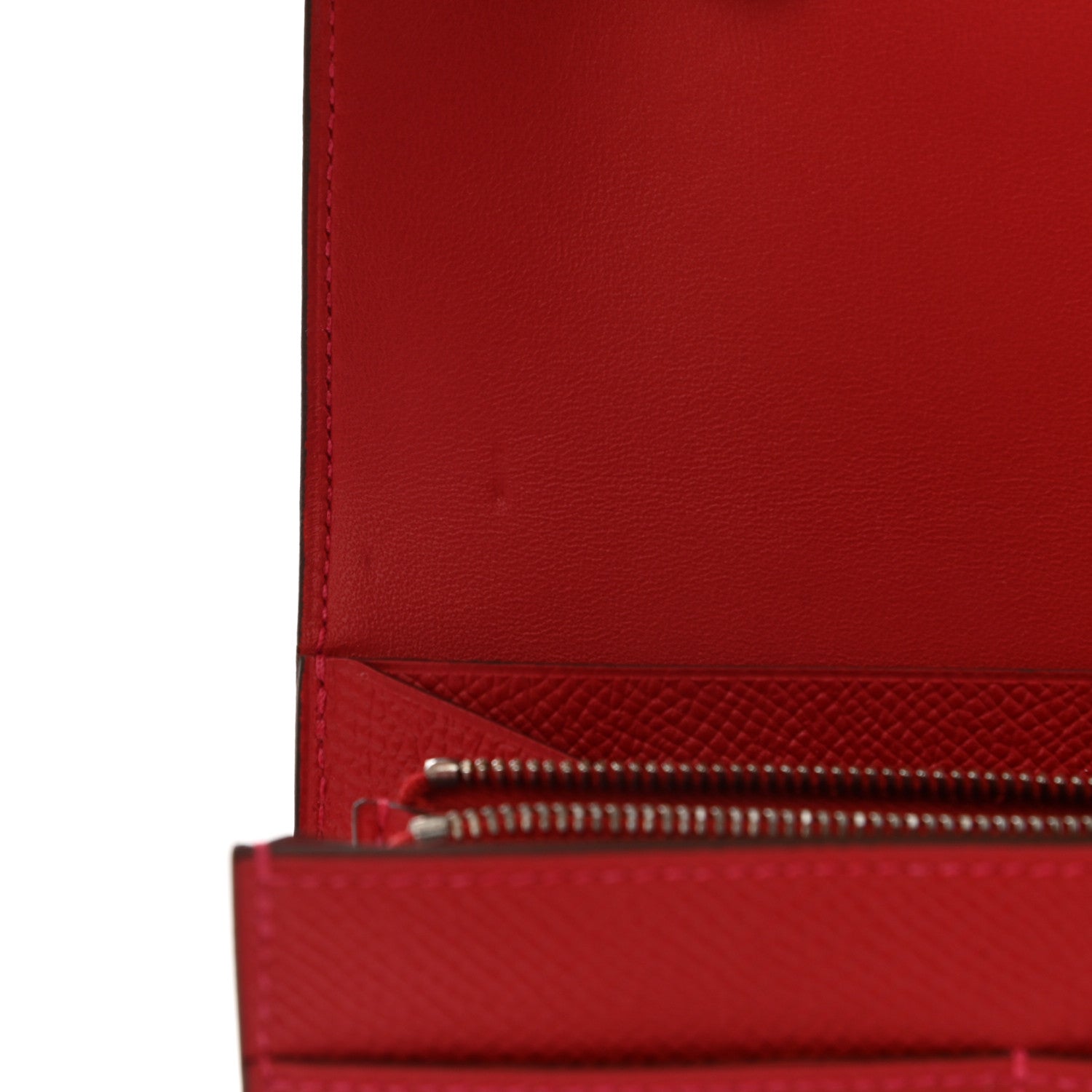 Hermes Epsom Constance Compact Passant Wallet Rouge Casaque 6 of 8