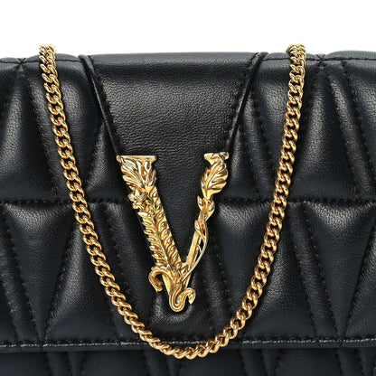 Versace Nappa Quilted Virtus Evening Bag Black 6 of 8