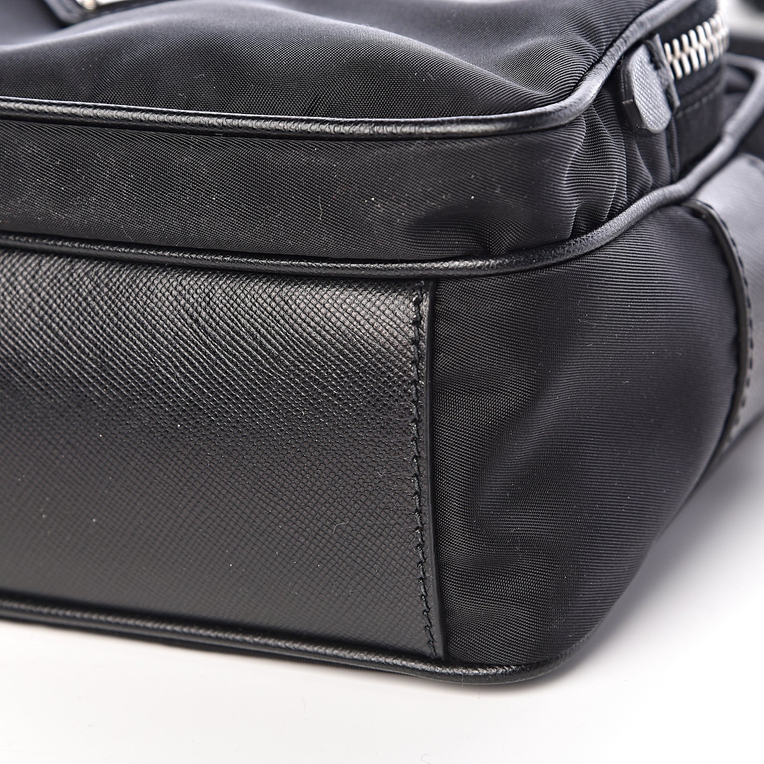 Prada Nylon Saffiano Vela Double Zip Crossbody Bag Black 10 of 11